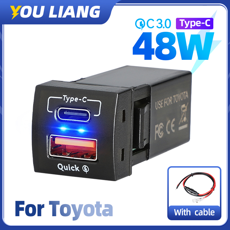 Car Accessories Qc - Cargador rápido de 48W QC3.0 USB
