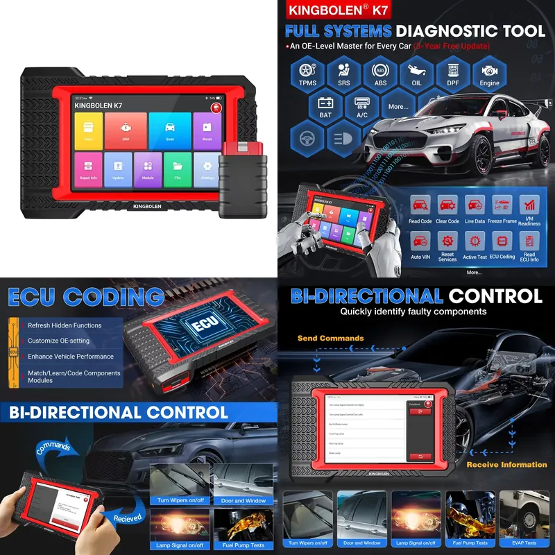 Obd2 Scanner - Escáner Automotriz Kingbolen K7, Herramienta de