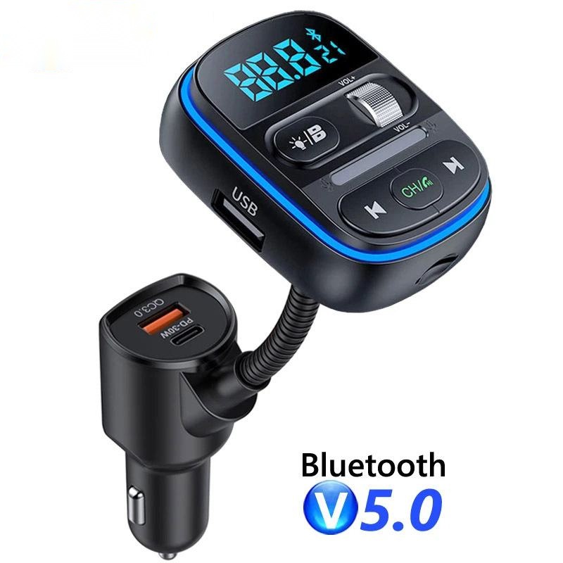 Car Accessories Qc - Transmisor FM T77 Bluetooth 5,0 para