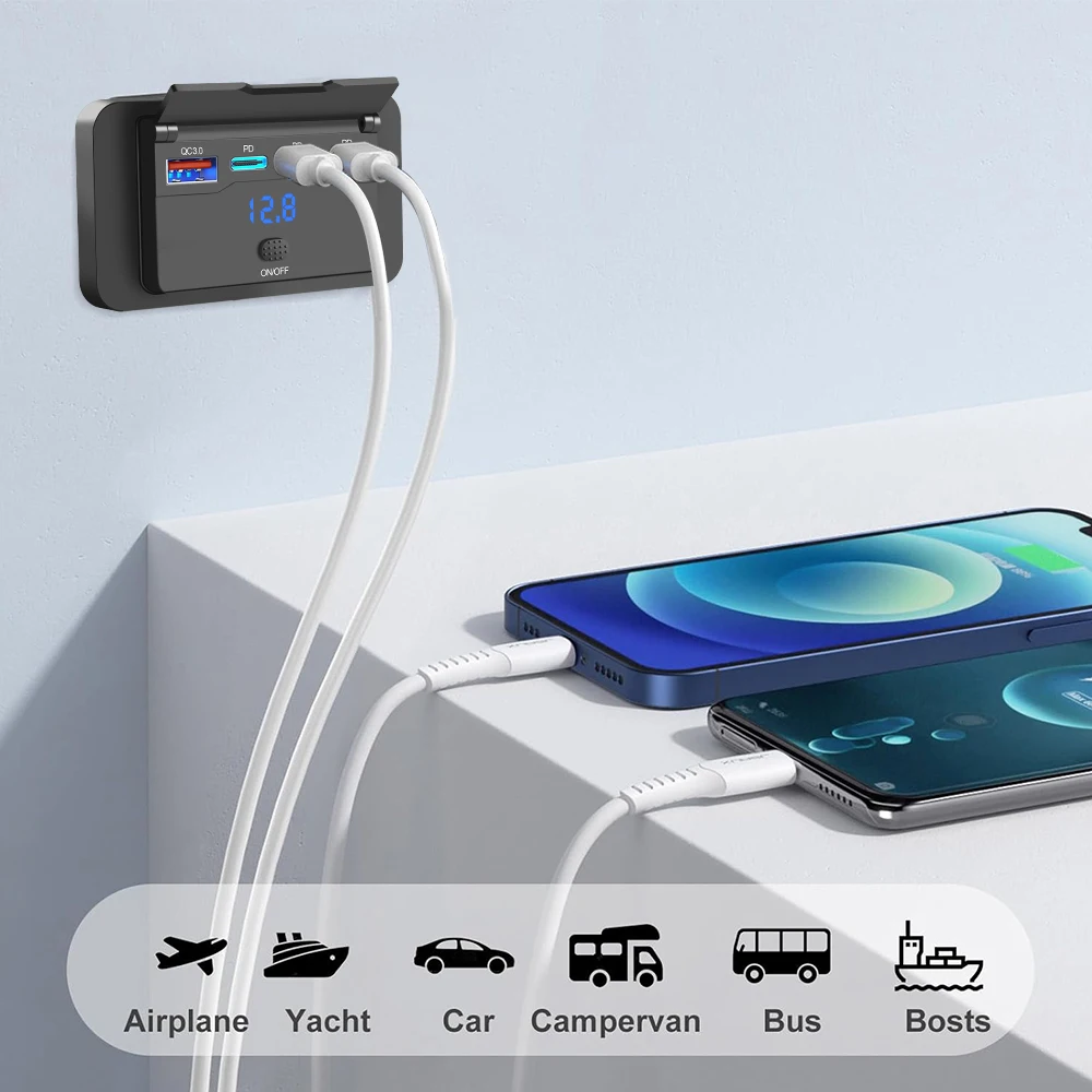 Tres PD y QC 3,0 cargador de c - Car Accessories Qc reseña y precio