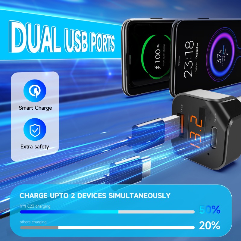 C23 Bluetooth 5,1 coche MP3 ve - Car Accessories Qc reseña y precio