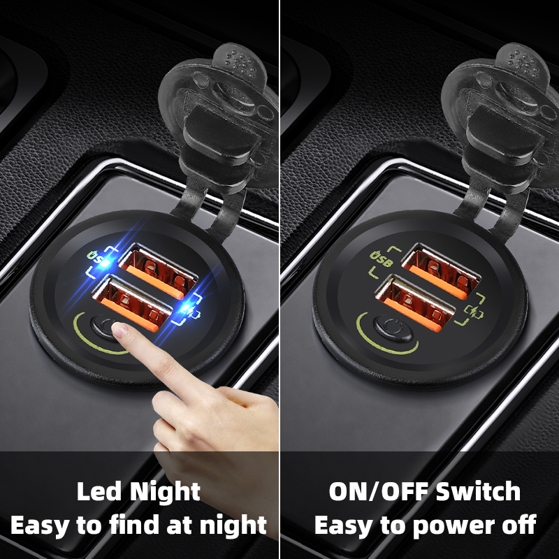 Cargador Usb para coche QC3.0  - Car Accessories Qc reseña y precio
